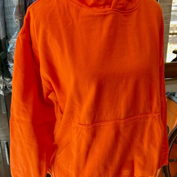 Marky G Apparel Orange Kangaroo Pockets Cotton/Poly Hoodie Size Large NWT - Picture 3 of 5